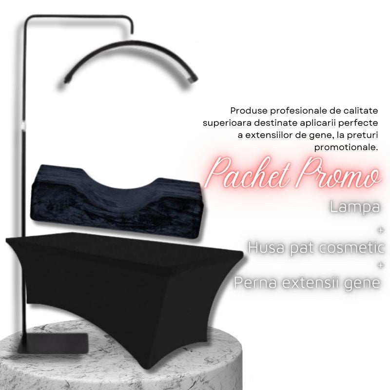 Pachet Promo Lampa+Husa Pat Negru+Perna Pat Negru