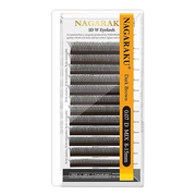 Extensii Gene Nagaraku 3D W gata facute Dark Brown, 12 linii