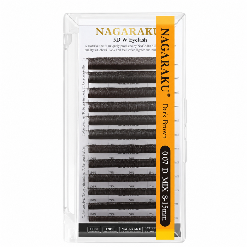 Extensii Gene Nagaraku 5D W gata facute Dark Brown, 12 linii