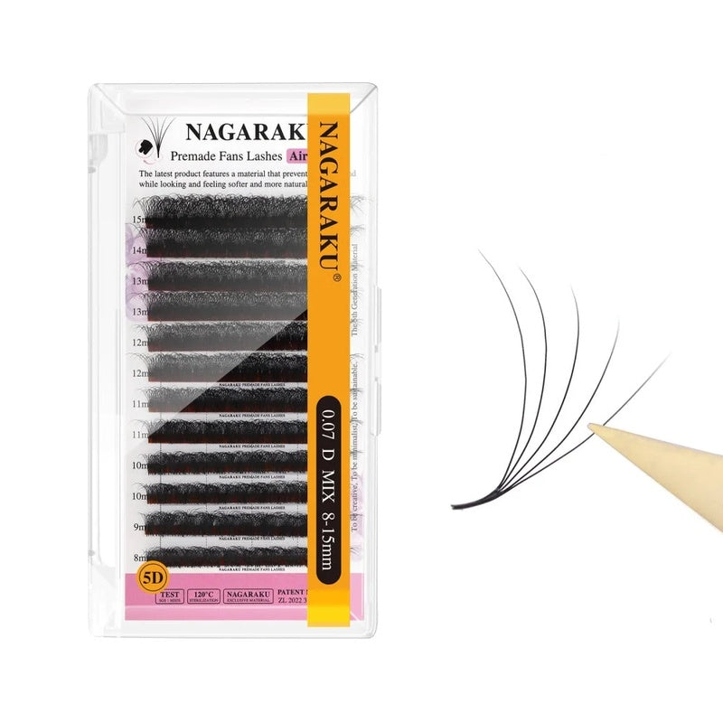 Extensii de gene premade Nagaraku 5D – 1200 buchețele