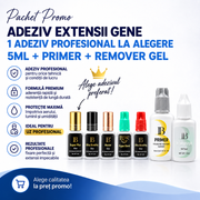 Pachet Promo Adeziv Ibeauty 5ml + Primer Ibeauty + Remover Gel Ibeauty