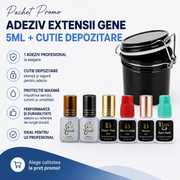 Pachet Promo Adezivi Extensii Gene 5ml + Cutie depozitare adezivi