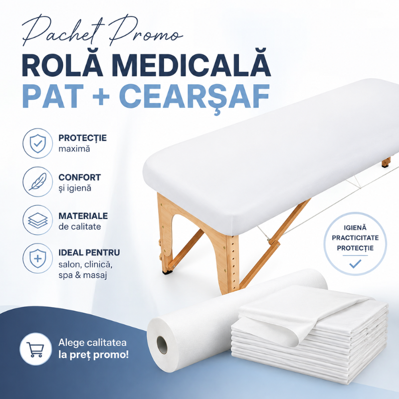 Pachet Promo Rola Medicala Pat+Cearsaf Pat