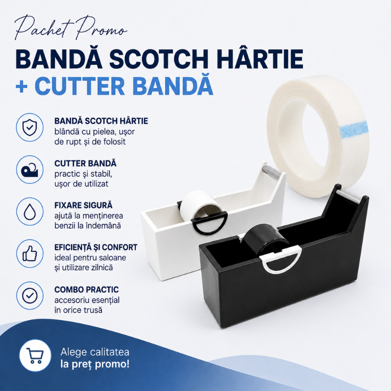 Pachet Promo Banda Scotch Hartie +Cutter banda